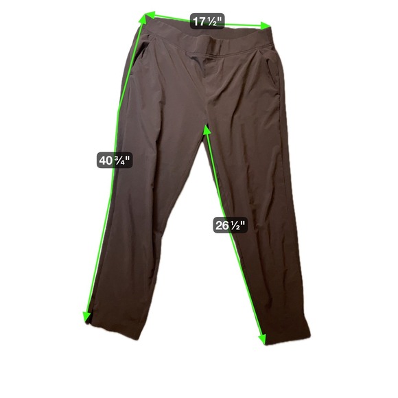 Athleta Black Jogger Pants Athletic Trousers Side Zip Pocket Women Size 14 - Picture 3 of 6